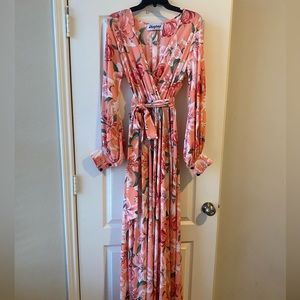 Floral flowy chiffon dress